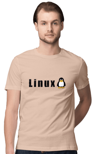 Футболка чоловіча з принтом "Linux". Linux, адміністратор, айті, айтішник, безкоштовна, безкоштовно, вільна, доступність, комерційна, незалежність, операційна система, ос, пінгвін, програміст, програмне забезпечення, свобода, сервер, сисадмін, система, системний адміністратор, софт, текст, чорний. 2070702