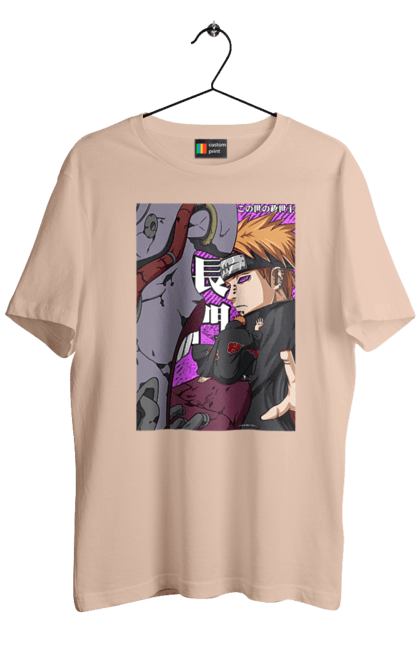 Men's t-shirt with prints Naruto Yahiko. Akatsuki, anime, character, manga, naruto, ninja, pain, tv series, yahiko. 2070702