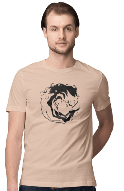 Men`s t-shirt with prints Girl wave. Girl, sea, wave. 2070702