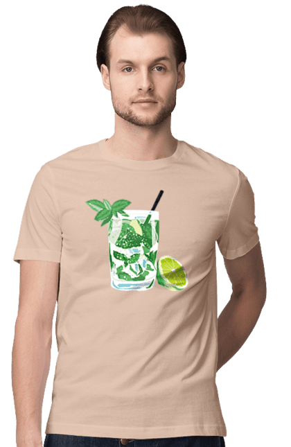Men`s t-shirt with prints Mojito And Lemon Drink. Drink, lemon, mojito. 2070702