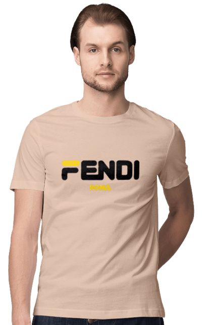 Футболка чоловіча з принтом "Fendi". Fendi, lvmh, бренд, будинок моди, італія, люкс, мода, одяг, сумка, фенді. 2070702