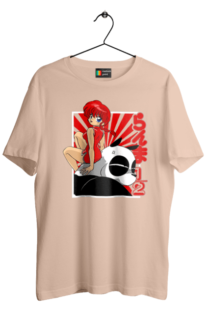 Men's t-shirt with prints Ranma 1/2. Action movie, anime, comedy, manga, mystic, ranma, romance, shampoo. 2070702