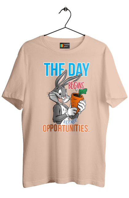 Men's t-shirt with prints Bugs Bunny. Bugs bunny, cartoon, looney tunes, merrie melodies. 2070702