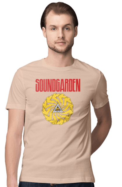 Футболка чоловіча з принтом "Soundgarden". Sound garden, soundgarden, альтернативний рок, гранж, група, метал, музика, рок, хард рок. 2070702