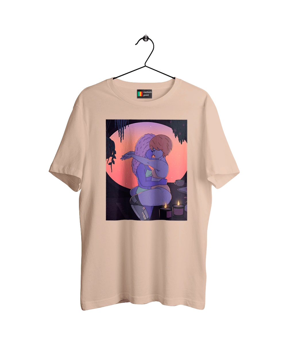 Purple Girls Hugging