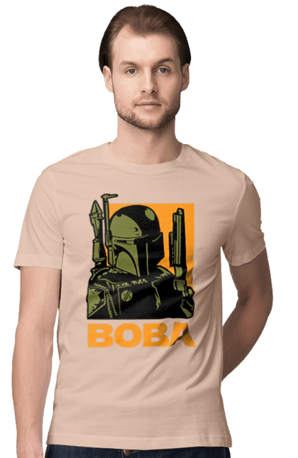 Men's t-shirt with prints Boba. Bob fett, boba fett, clone, head hunter, star wars. 2070702