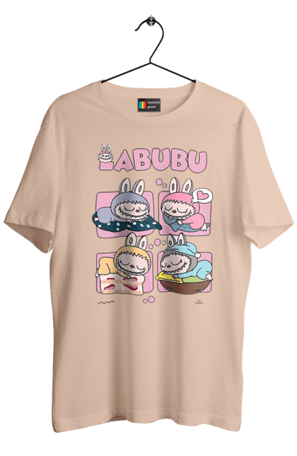Футболка чоловіча з принтом "Сон Labubu". Labubu, weird cute, іграшки, лабубу. 2070702