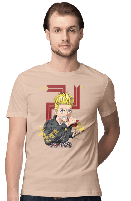 Men's t-shirt with prints Tokyo Avengers Takemichi. Action movie, anime, fantasy, game, manga, takemichi, thriller, tokyo avengers, tokyo revengers, tv series. 2070702