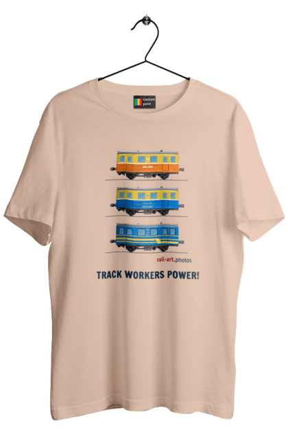 Men`s t-shirt with prints Track Workers Power! Railcar AS1A. As1a, motorcar, rail, railcar, railway, track, track workers, ukrzaliznytsia. 2070702