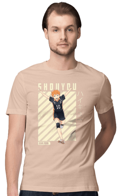 Футболка чоловіча з принтом "Волейбол!! Хіната". Anime, haikyu, hinata, manga, shoyo hinata, аніме, волейбол, манга, хіната, шьо хіната. 2070702