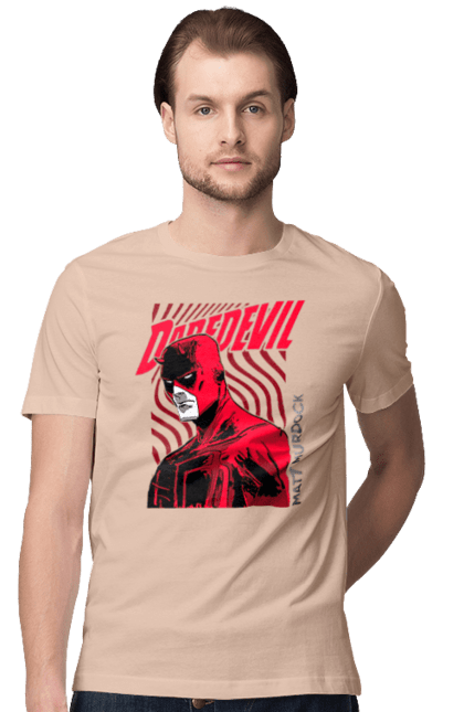 Men's t-shirt with prints Daredevil. Daredevil, lawyer, marvel, matt murdock, superhero, television series, tv series. 2070702