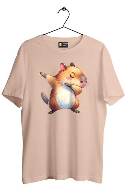 Men's t-shirt with prints Capybara. Animal, capybara, rodent. 2070702