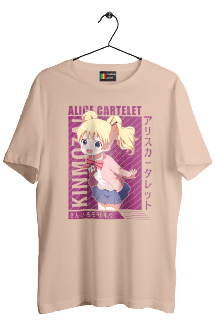 Футболка чоловіча з принтом "Золота мозаїка Аліса Картелет". Alice cartelet, anime, kiniro mosaic, kinmoza, manga, аліса, аліса картелет, аніме, золота мозаїка, манга. 2070702