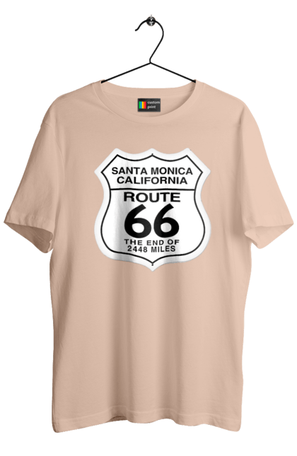 Футболка чоловіча з принтом "Route 66". Байк, байкер, байкер клуб, брат, брати, брутал, гарячий асфальт, гарячий кінь, гарячий стрижень, дорога 50, дорога 66, дорога 80, дороги америки, дороги україни, жага швидкості, клуб байкерів, мотоцикл, мотоцикліст, справжній чоловік, чувак, швидкість. 2070702