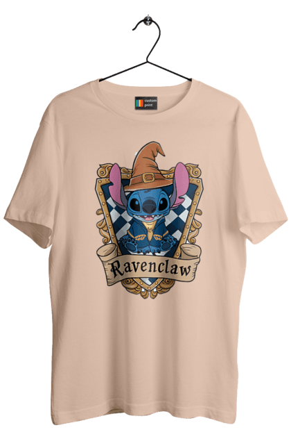 Men's t-shirt with prints Stich Ravenclaw. Faculty, franchise, harry potter, hogwarts, ravenclaw, stich. 2070702