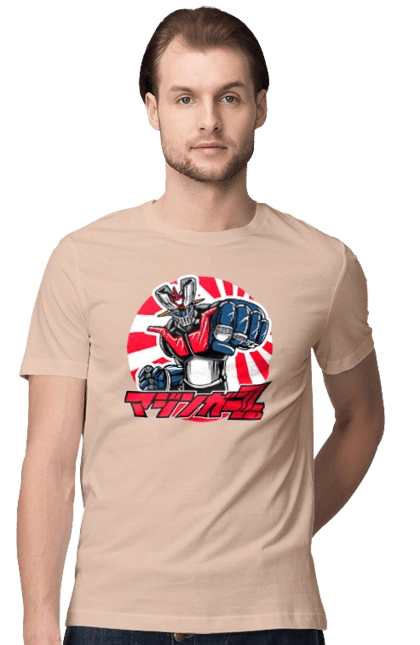 Футболка мужская с принтом Mazinger Z Грендайзер. Goldorak, goldrake, grendizer, mazinger z, mecha, аниме, грендайзер, манга, меха, роботы. 2070702
