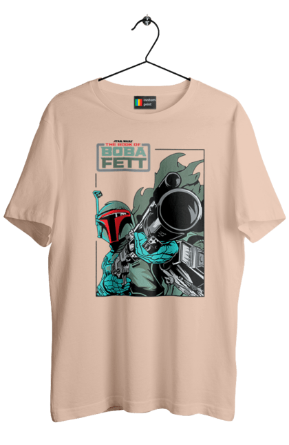 Men's t-shirt with prints Boba Fett. Bob fett, boba fett, clone, head hunter, star wars. 2070702