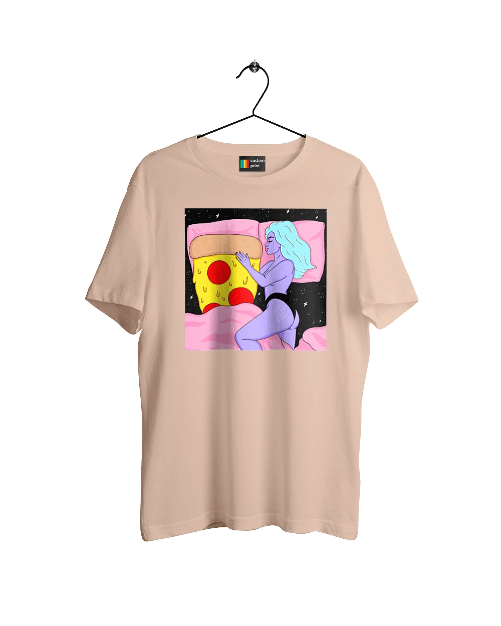 Purple Girl And Pizza