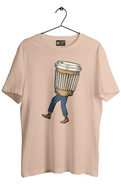 Футболка чоловіча з принтом "Людина Кава". Кава. 2070702