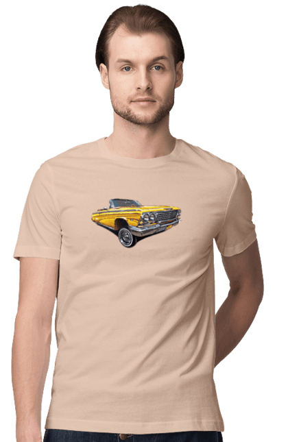 Men`s t-shirt with prints Car. Car, chevrolet, classic, impala, lowrider. 2070702