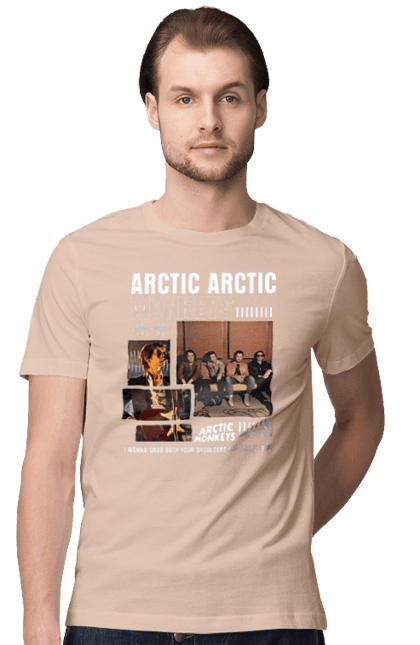 Футболка мужская с принтом Arctic Monkeys. Arctic monkeys, арктические мартышки, гаражный рок, группа, инди-рок, музыка, постпанк-ривайвл, психоделический рок, рок. 2070702