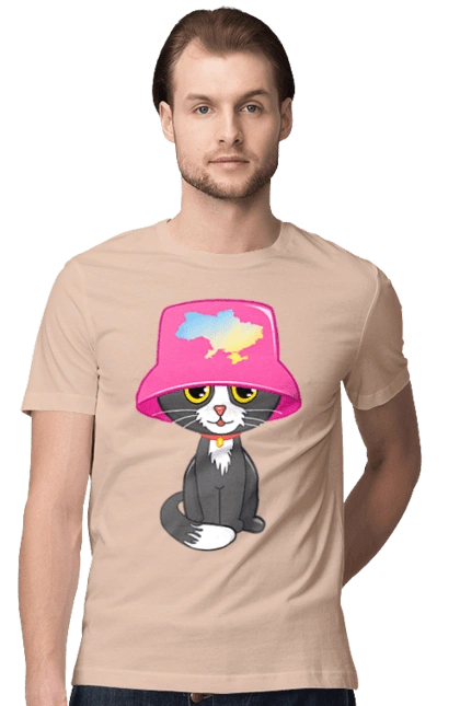 Cat with a map of Ukraine