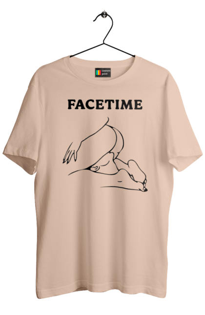 Футболка чоловіча з принтом "Фейстайм". Вульгарна, гумор, прикольна, смішна, фейстайм. 2070702