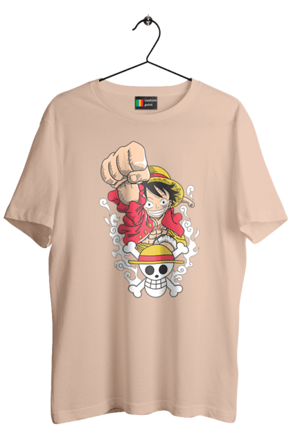 Men's t-shirt with prints One Piece Luffy. Anime, luffy, manga, monkey de luffy, one piece, pirates. 2070702