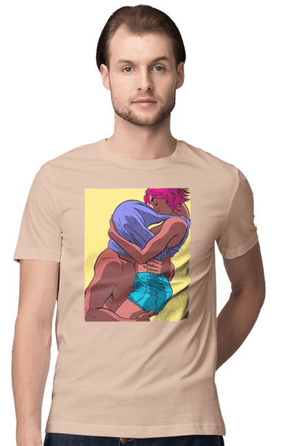 Футболка чоловіча з принтом "Чоловік Під Майкою У Дівчата". Пристрасть, сиськи. 2070702