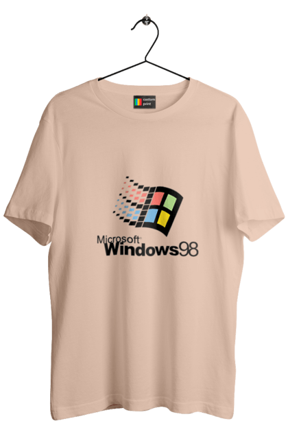 Футболка чоловіча з принтом "Windows98". Angular, c, css, html, it, javascript, jquery, php, python, react, svelt, vue, айтишник, айті, гумор, код, кодувати, прогер, програміст, програмісти, ти ж, ти ж програміст, тиж програміст. 2070702