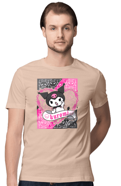 Men's t-shirt with prints Hello Kitty Kuromi. Anime, character, hello kitty, kuromi, my melody, sanrio. 2070702