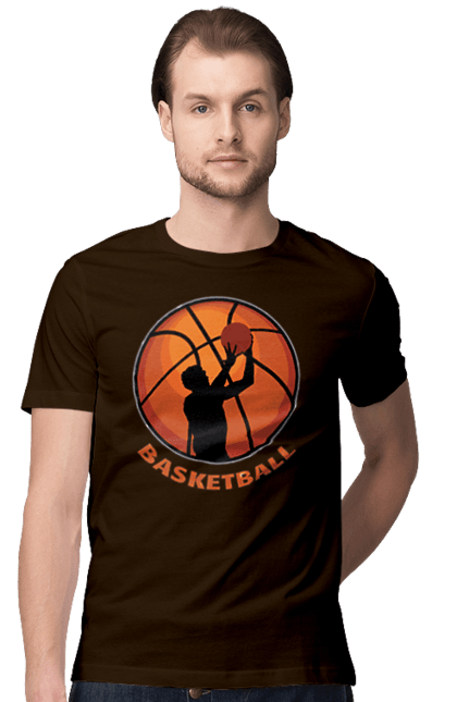 Футболка чоловіча з принтом "Гра Баскетбол". Баскетбол, баскетболіст, гра баскетбо, фаворит. futbolka.stylus.ua