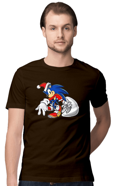 Футболка чоловіча з принтом "Сонік (9)". Sega, shadow, sonic, sonic x, гра, ежик, игра, їжачок, наклз, сега, скорость, соник, сонік, сього, тейлз, швидкість, шедоу. CustomPrint.market