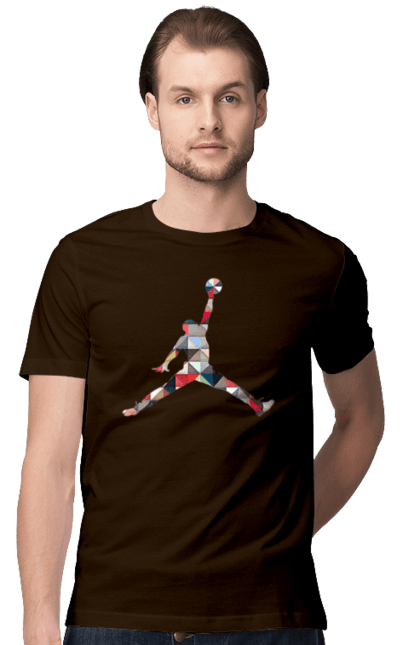 Футболка чоловіча з принтом "Джордан колорфул". Баскетбол, джордан, майкл джордан. futbolka.stylus.ua