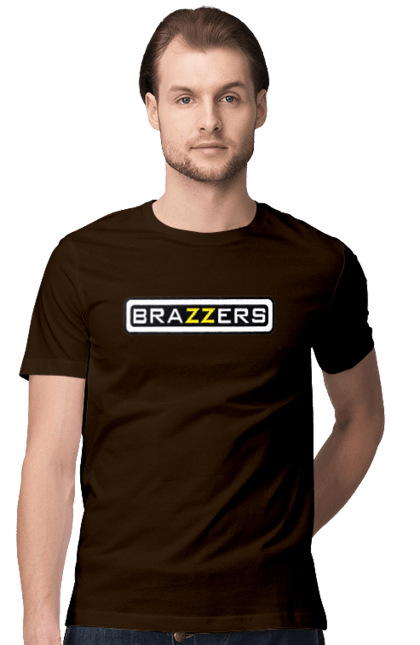 Футболка чоловіча з принтом "Brazzers". Brazzers, hub, porn, porn hub, pornhub, бразерс, браззерс, зсу, порно хаб, порнохаб. PrintMarket - інтернет-магазин одягу та аксесуарів з принтами плюс конструктор принтів - створи свій унікальний дизайн