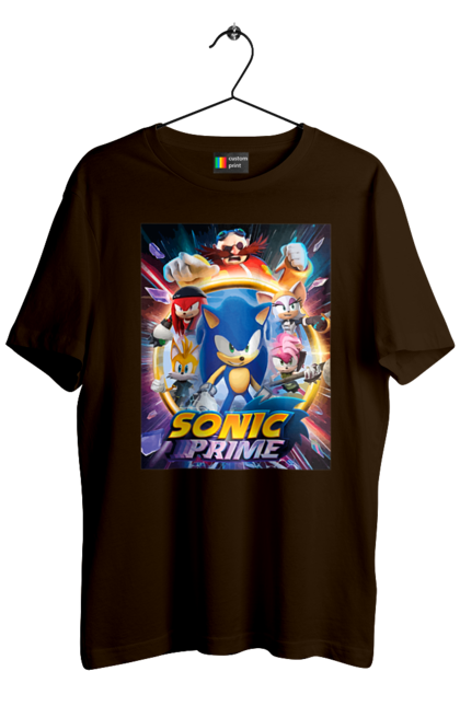 Футболка чоловіча з принтом "Сонік". Sega, гра, сонік. CustomPrint.market