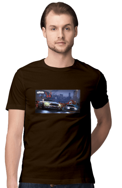 Футболка чоловіча з принтом "Need for Speed Unbound". Heat, need, need for speed, nfs, speed, unbound, нид, нфс, спид, фор. PrintMarket - інтернет-магазин одягу та аксесуарів з принтами плюс конструктор принтів - створи свій унікальний дизайн