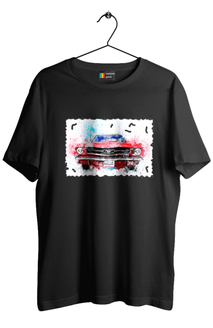 Футболка чоловіча з принтом "Автомобіль мустанг". Автомобіль мустанг, донати, допомога, дорога, колесо, конь, машина, мустанг, пейпел, україна. 2070702