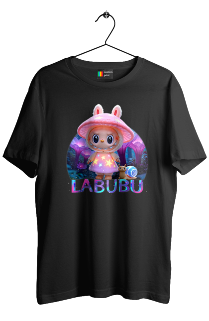 Футболка чоловіча з принтом "Лабубу". Брелок лабубу, іграшка лабубу, лабубу, лабубу кока кола, лялька лабубу, мерч лабубу, мила, рожева лабубу, смішна лабубу. 2070702