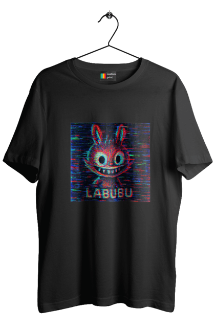 Футболка чоловіча з принтом "Лабубу". Crt, rgb, глітч, кіберпанк, лабубу, пікселі, ретро, спотворення, цифрове мистецтво, шум. 2070702