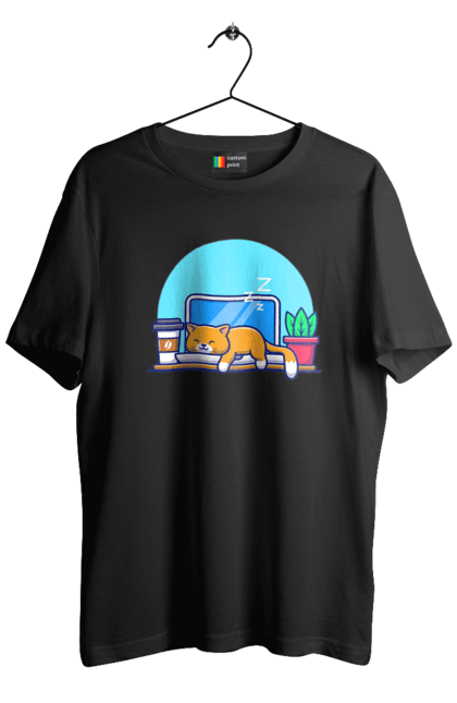 Футболка чоловіча з принтом "Кіт програміст". Angular, c, css, html, it, javascript, jquery, php, python, react, svelt, vue, айтишник, айті, гумор, код, кодувати, прогер, програміст, програмісти, ти ж, ти ж програміст, тиж програміст. 2070702