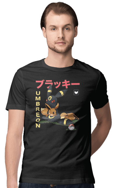 Men's t-shirt with prints Pokemon Eevee. Eevee, nintendo, pokemon, pokemon go, umbreon. 2070702