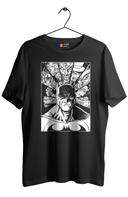 Men's t-shirt with prints Batman. Batman, bruce wayne, comics, dark knight, dc comics, justice league, movie, superhero. 2070702