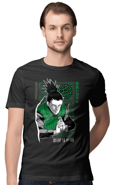 Футболка мужская с принтом Шикамару. Naruto, shikamaru, shikamaru nara, аниме, манга, наруто, шикамару, шикамару нара. 2070702