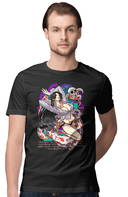 Men's t-shirt with prints One Piece Boa Hancock. Anime, boa hancock, manga, one piece, pirate empress, straw hat pirates. 2070702