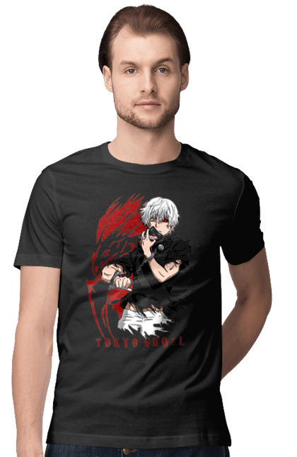 Футболка мужская с принтом Токийский гуль. Kaneki ken, tokyo ghoul, аниме, драма, канеки кен, манга, токийский гуль, ужасы, фантастика. 2070702