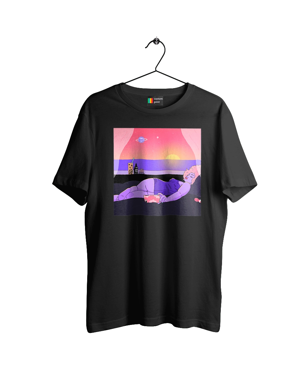 Purple Girl On Vacation