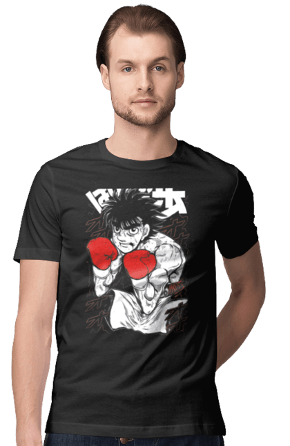 Men's t-shirt with prints Hajime no Ippo. Anime, boxing, fighting, first step, hajime no ippo, manga, tv series. 2070702