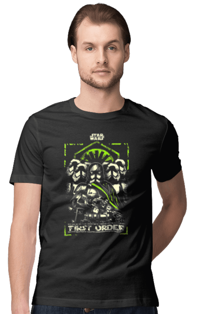 Men's t-shirt with prints Star Wars First Order. First order, military dictatorship, movie, star wars, stormtroopers. 2070702