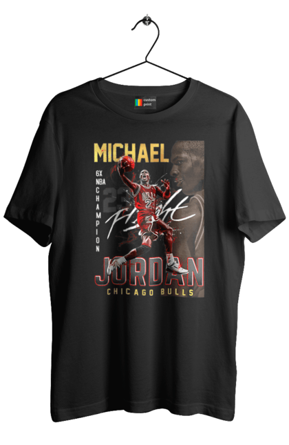 Футболка чоловіча з принтом "Майкл Джордан". Баскетбол, джордан, майкл джордан, нба, нба майкл джордан. CustomPrint.market